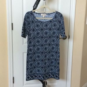 Michael Kors Small Petite dress in Navy and white